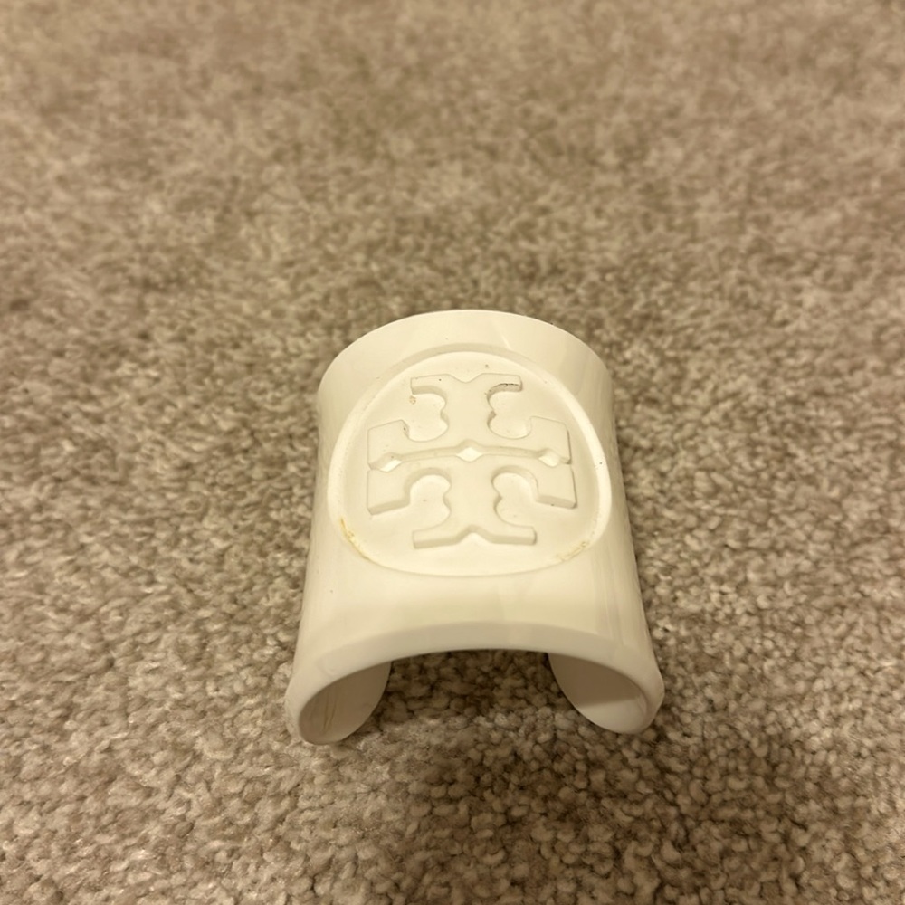 Tory Burch white plastic cuff